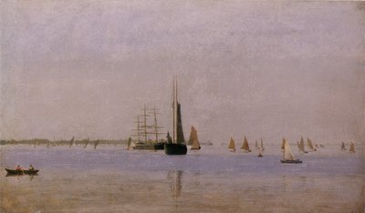 デラウェア州の船とヨット 作： Thomas Eakins